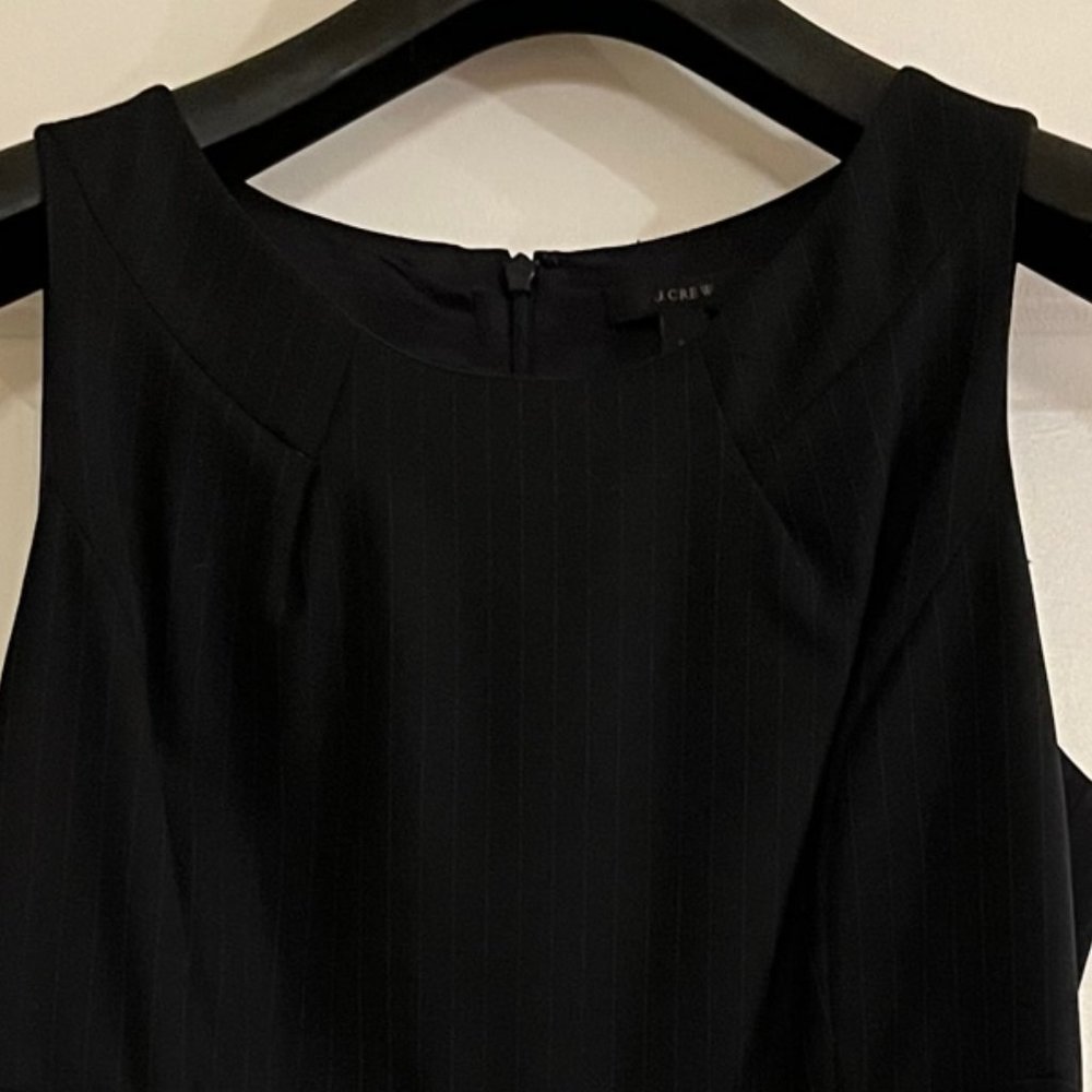 J Crew Emmaleigh Super 120s Navy Pinstripe Dress (Size 8P)